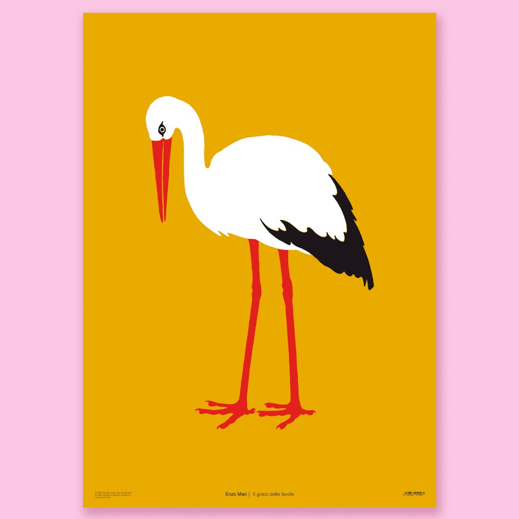 Enzo Mari Poster &quot;Stork, The Fable Game&quot;