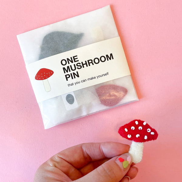 One Mushroom Pin Craft Kit