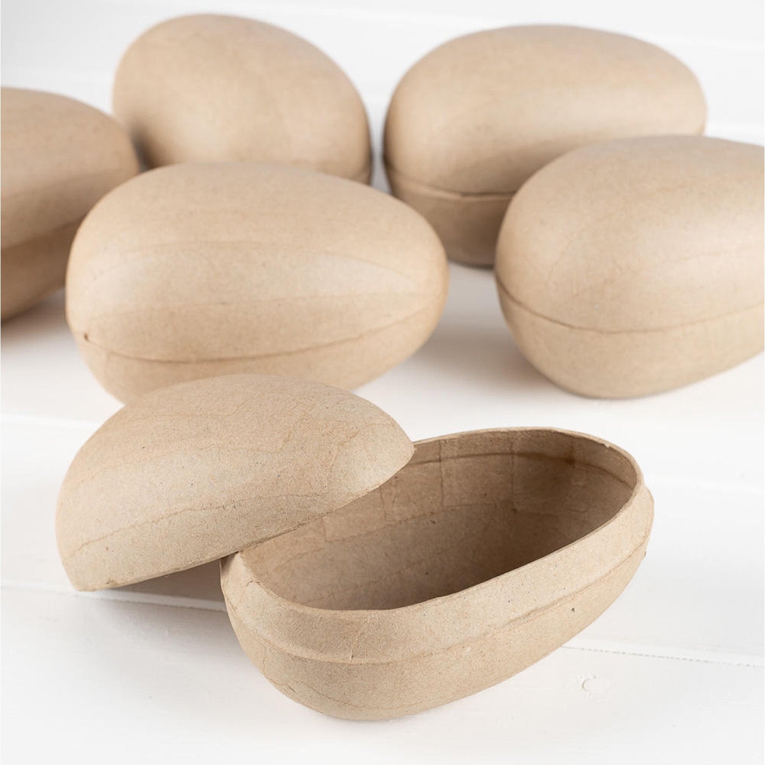 Fillable Paper Mache Split German Easter Egg Box 5 x 3.25 x 3.5 inches