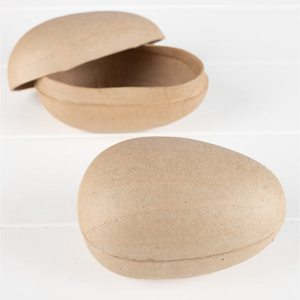 Fillable Paper Mache Split German Easter Egg Box 5 x 3.25 x 3.5 inches ...
