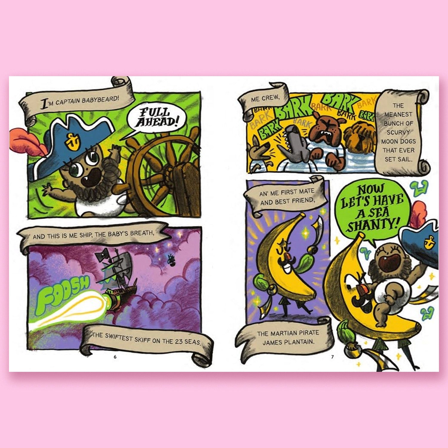 The First Cat in Space and the Baby Pirate’s Revenge by Mac Barnett and Shawn Harris