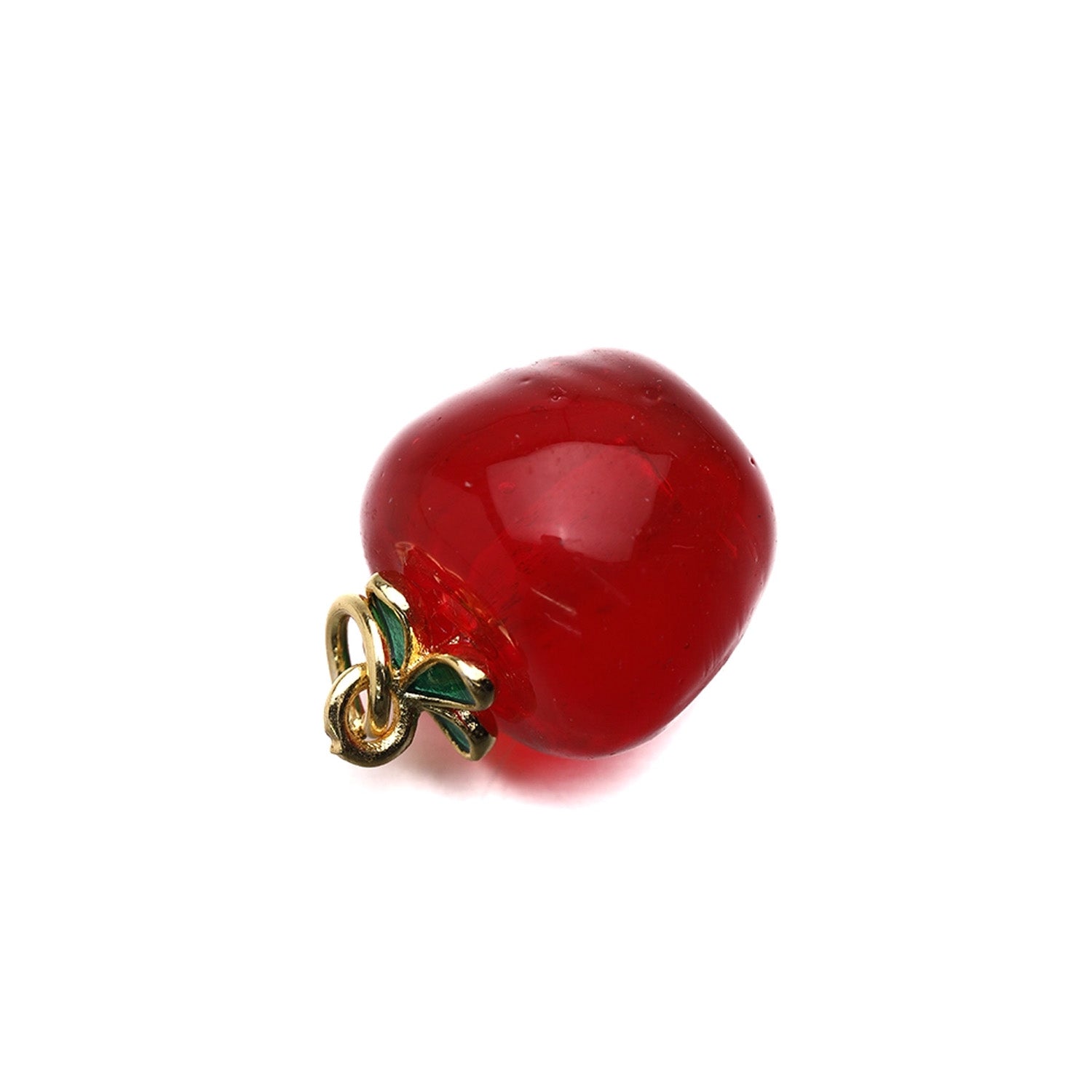 Glass Red Apple Charm
