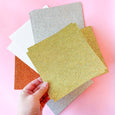 Glitter Cardstock Paper Metallic - 15 sheets, 6"x6"