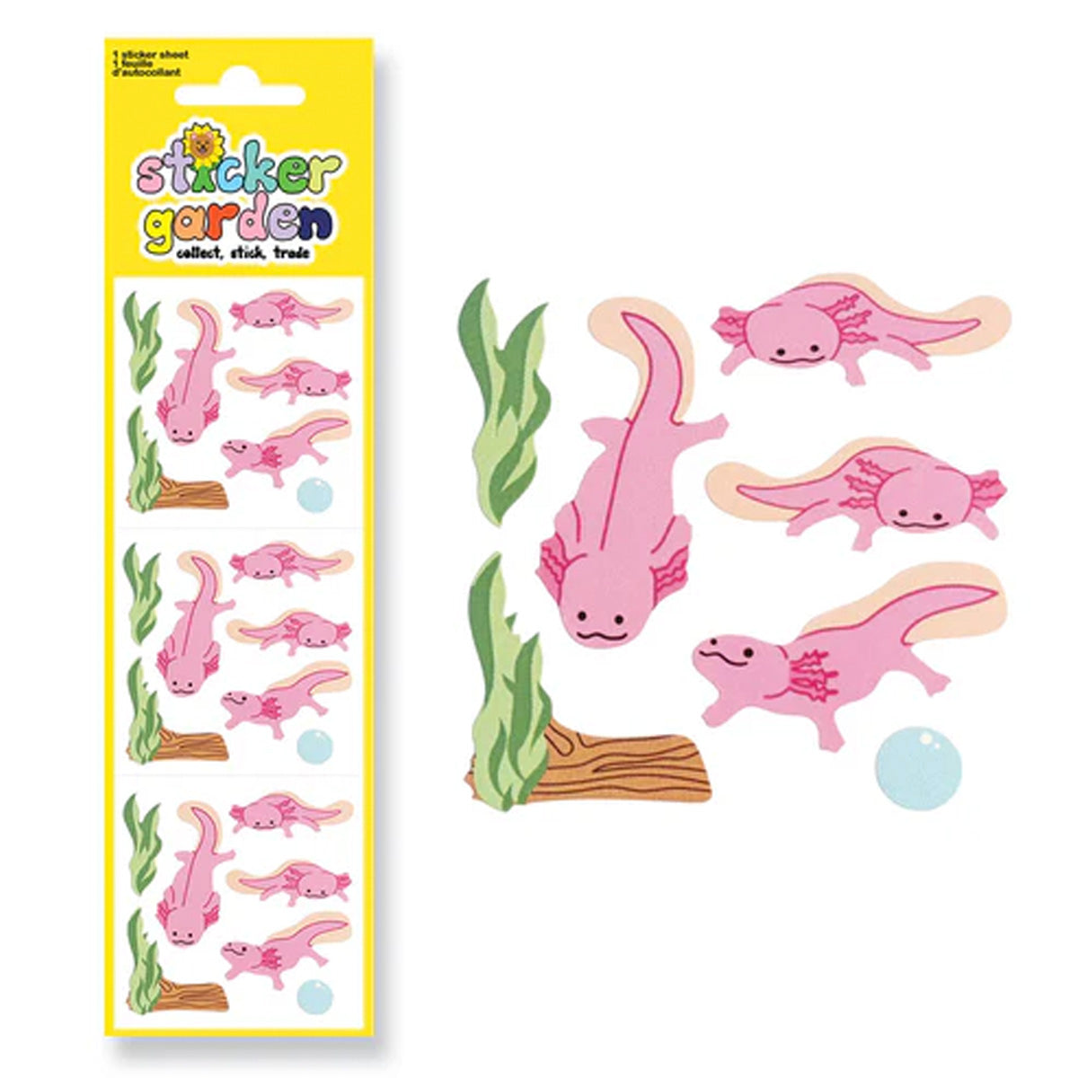 Glossy Axolotl Stickers