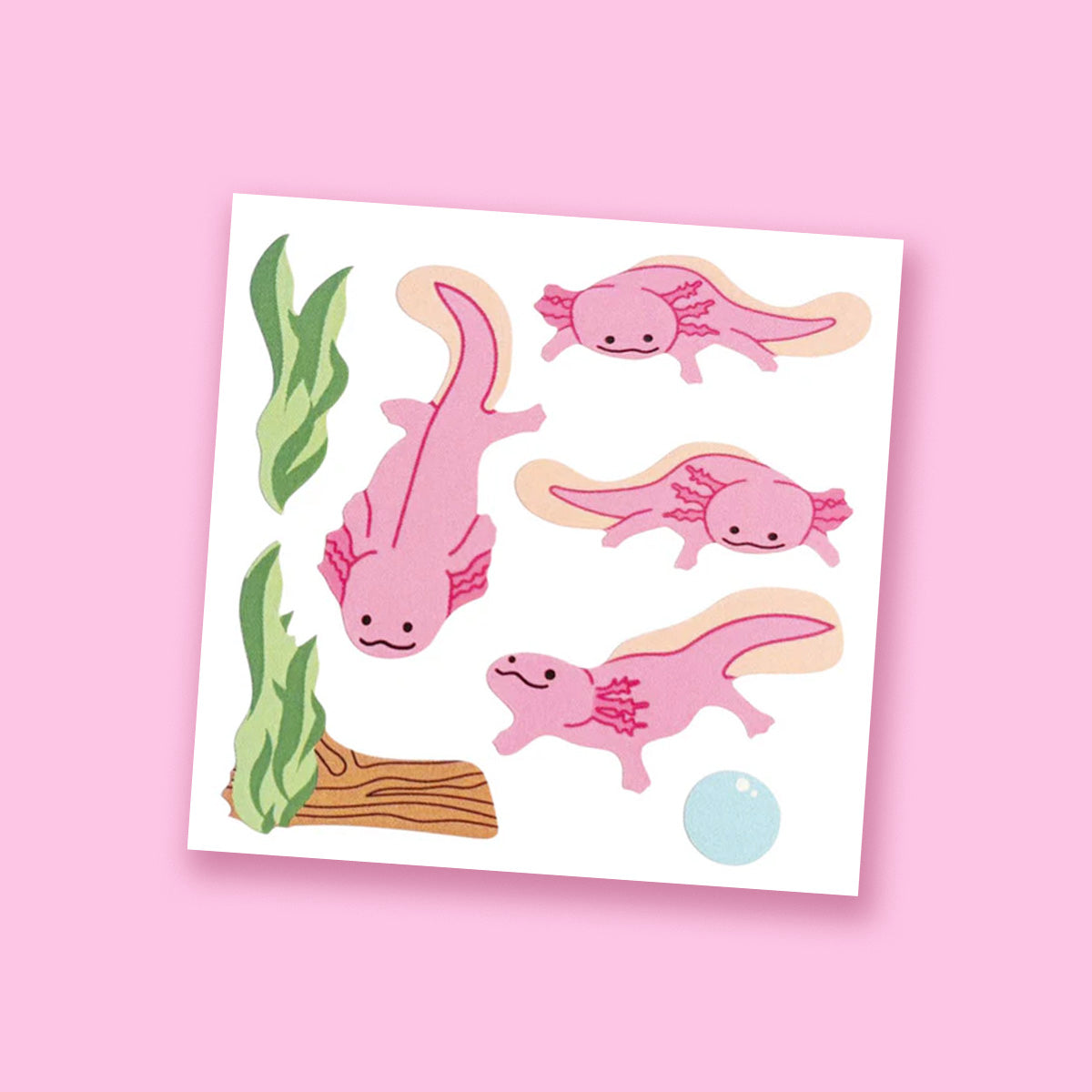 Glossy Axolotl Stickers