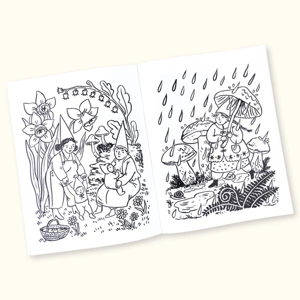 Gnomes coloring book by Phoebe Wahl