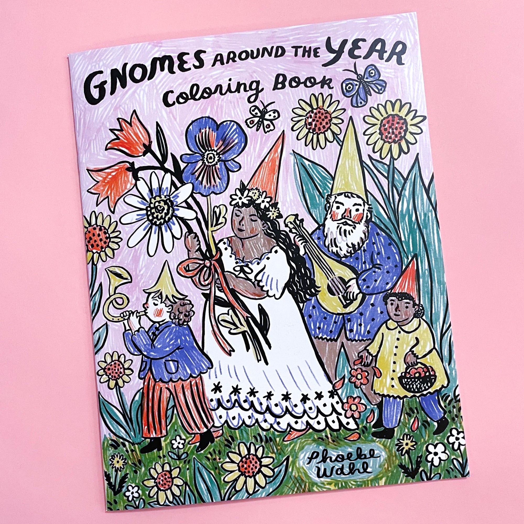 Gnomes coloring book by Phoebe Wahl