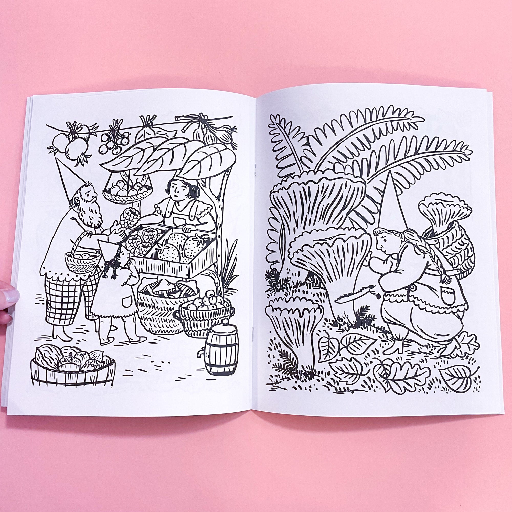 Gnomes coloring book by Phoebe Wahl