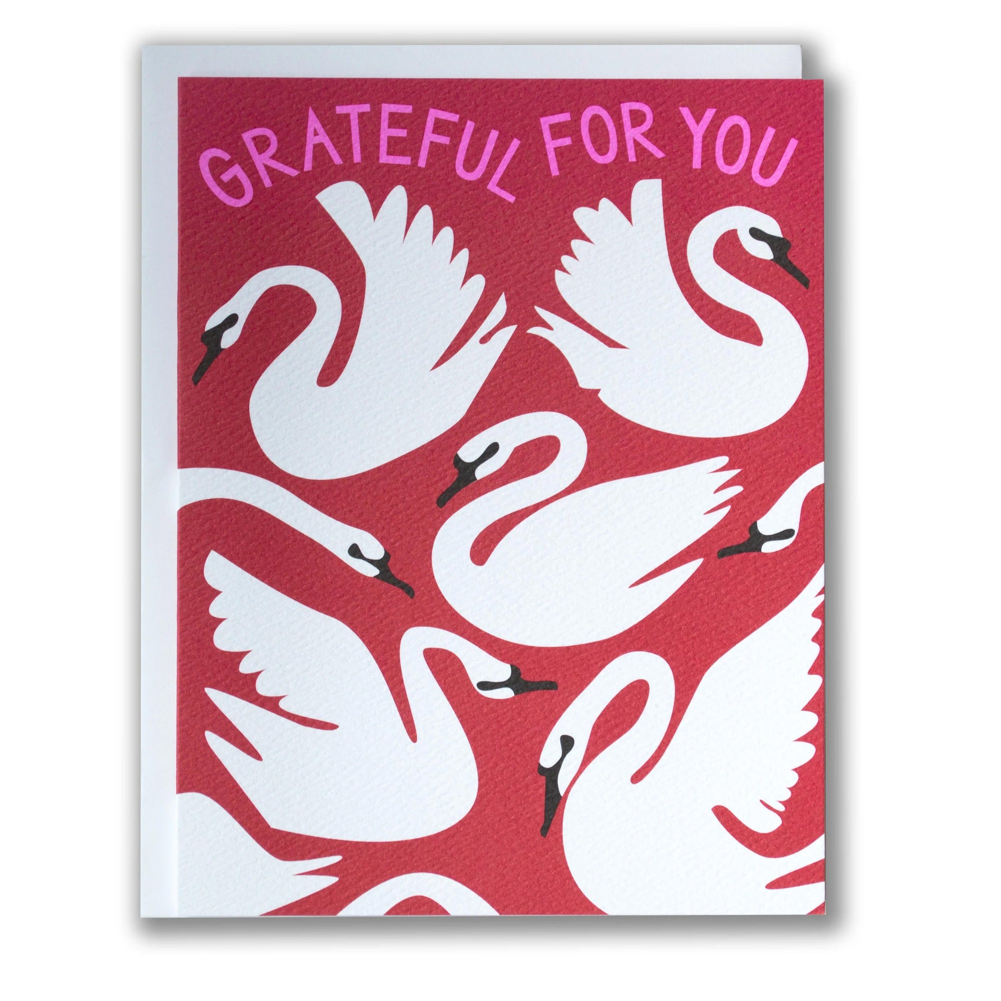 Grateful for You Swans Greeting Card