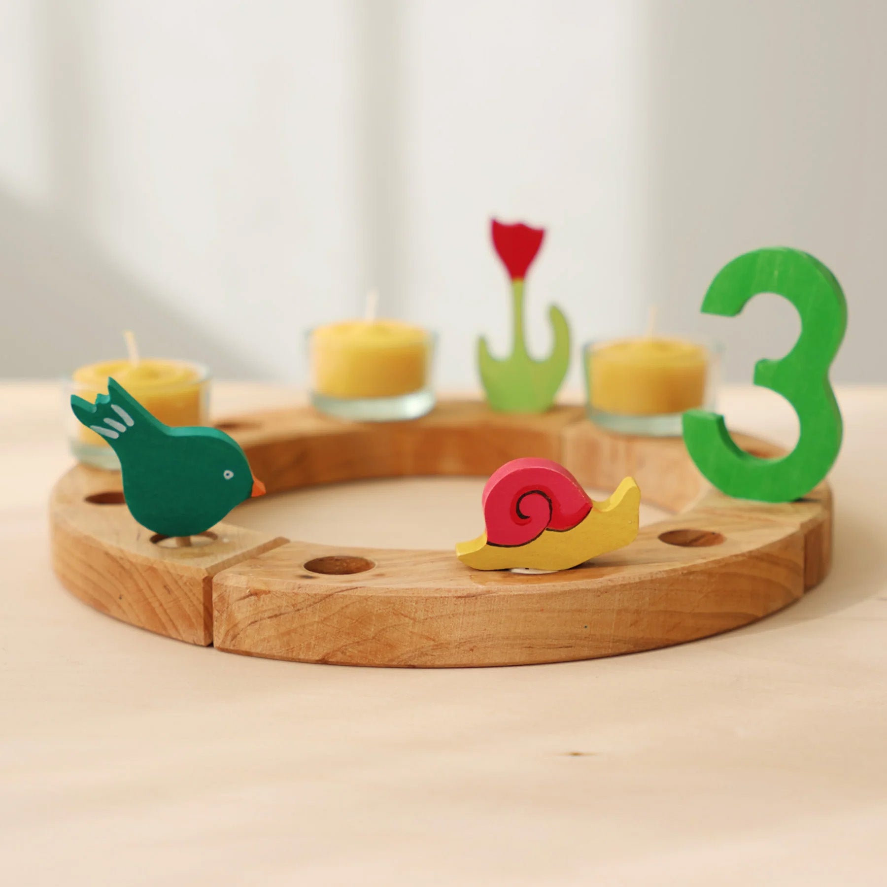 Grimm&#39;s Glass Tealight Holders for Celebration Rings - Set of 5