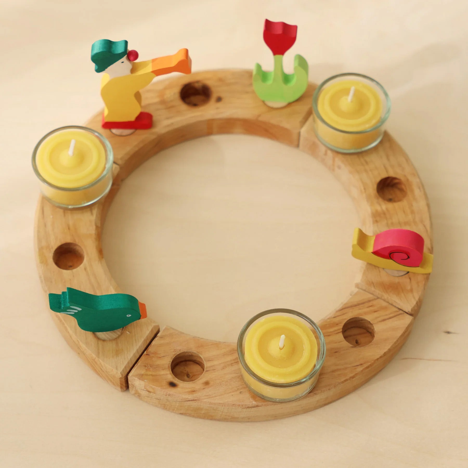 Grimm&#39;s Glass Tealight Holders for Celebration Rings - Set of 5