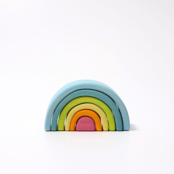 Grimm's Small Wooden Pastel Rainbow Stacker