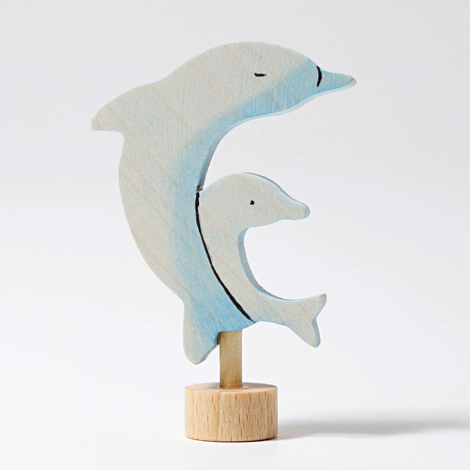 Grimm's Hand-painted Two Dolphins Ornament for Celebration Rings