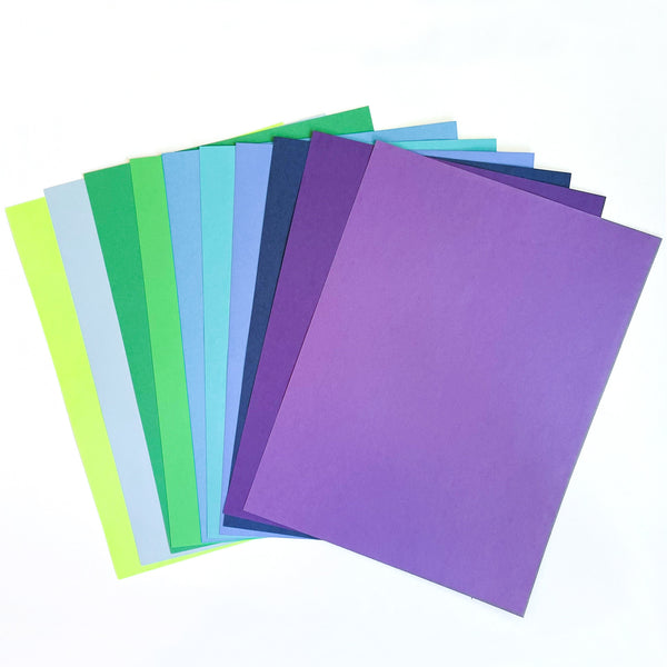 Heavyweight Construction Paper, 9" x 12" – Cool Colors