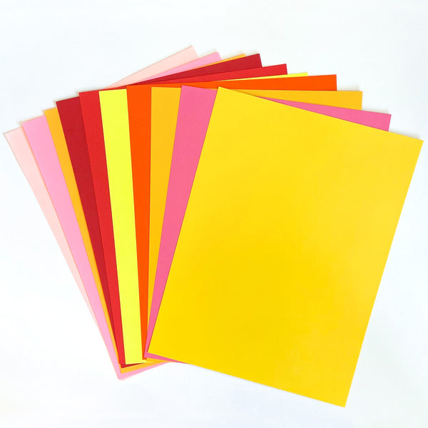 Heavyweight Construction Paper, 9" x 12" – Warm Colors