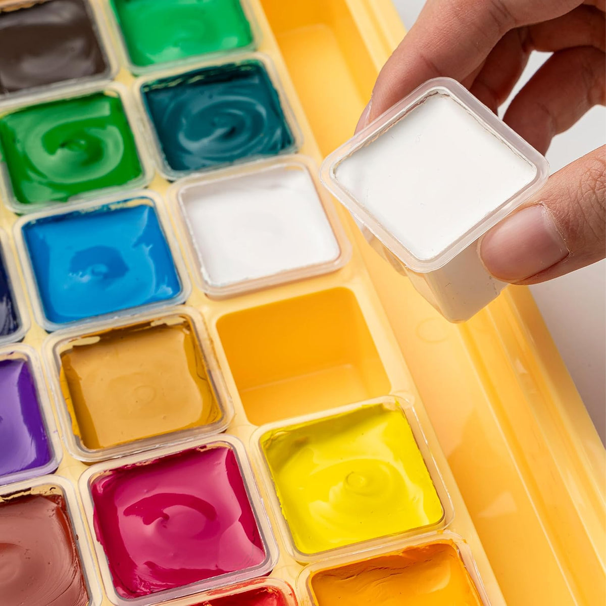 HIMI Gouache Paints Set, 18 Colors, 30g - Yellow Case