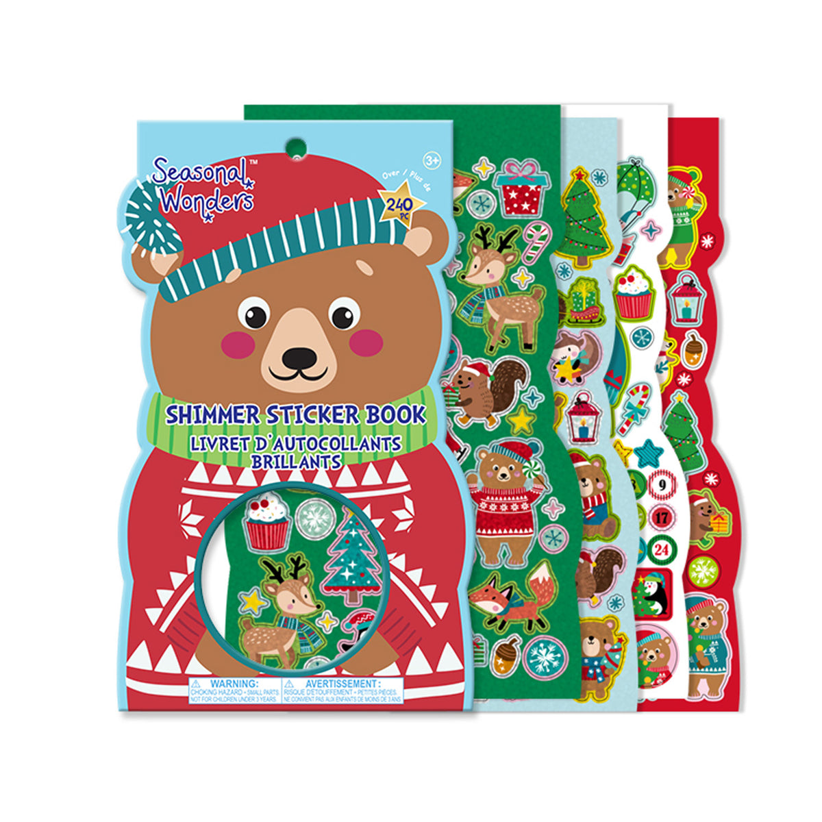 Holiday Bear Shimmer Sticker Book with 250+ Stickers