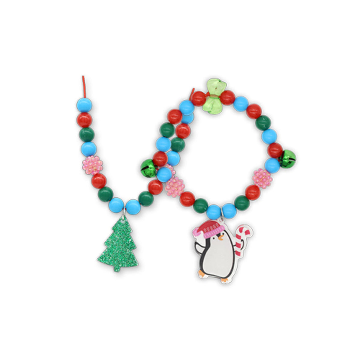 Holiday Tree &amp; Penguin Bracelet Bead Kit