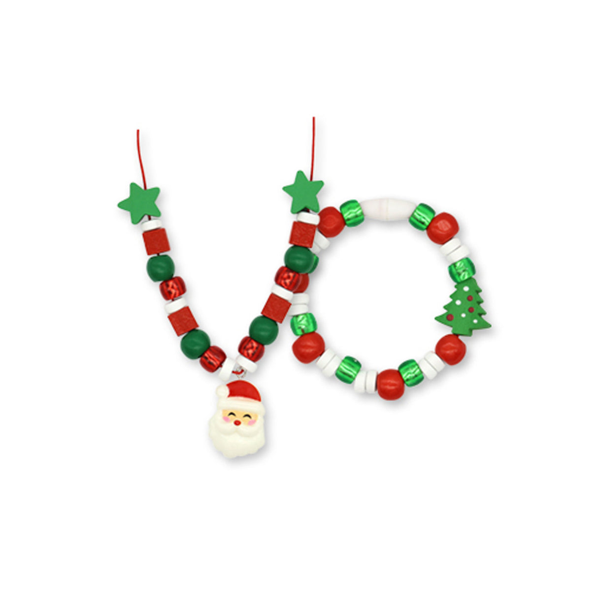 Holiday Santa &amp; Tree Bracelet Bead Kit
