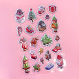 Holiday Stickers 3D Foil Pop-Up - Pixel Elves, Snowmen & Reindeer