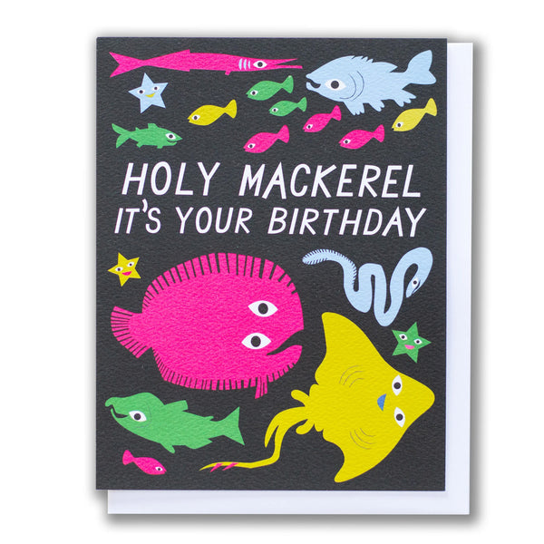 Holy Mackerel Birthday Greeting Card