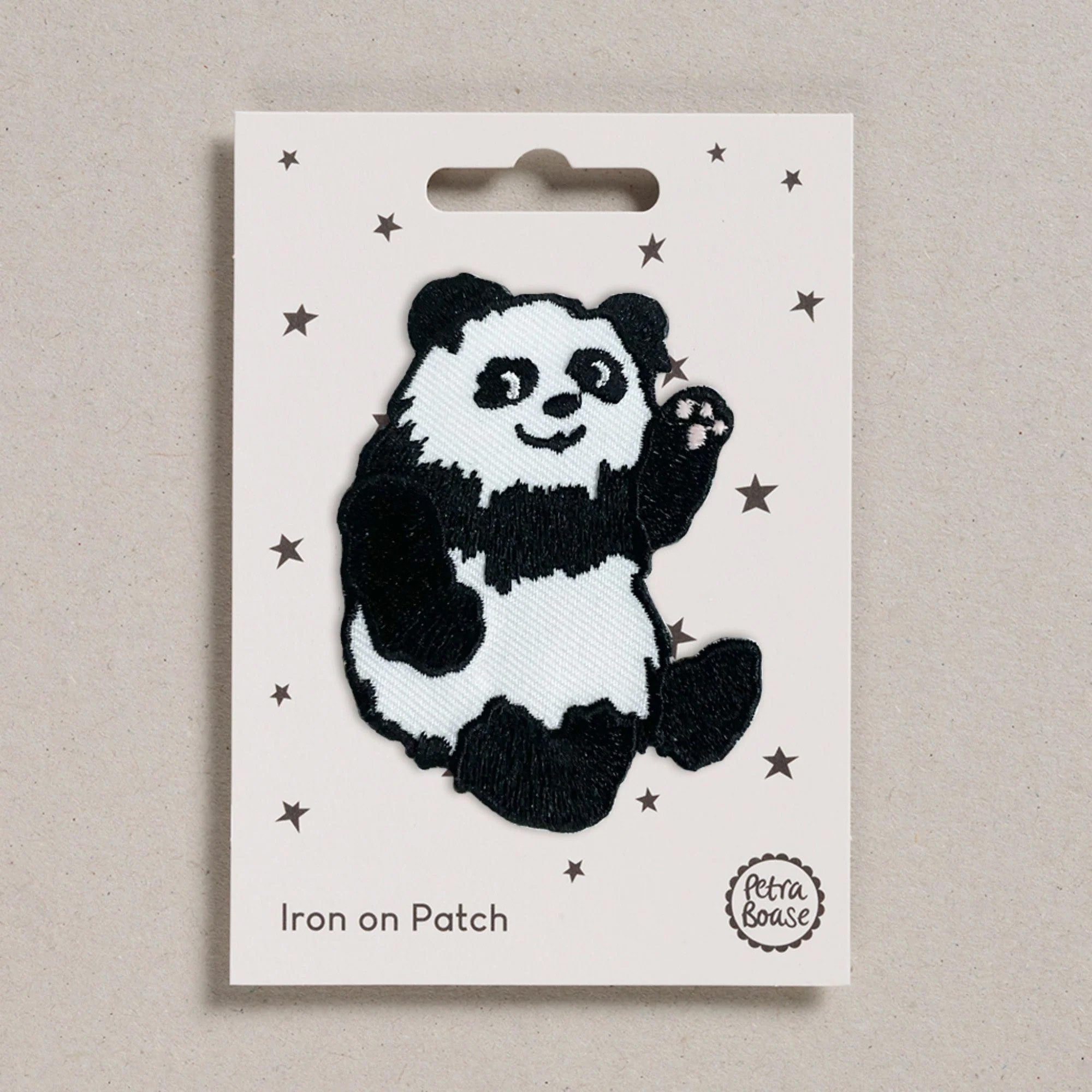 Panda Sitting Iron on Patch
