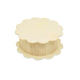 Wooden Paintable Keepsake Box with Snap Lid – Scalloped Round