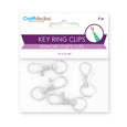 Key Ring Clips with Swivel Ring - 1.6", Set of 4