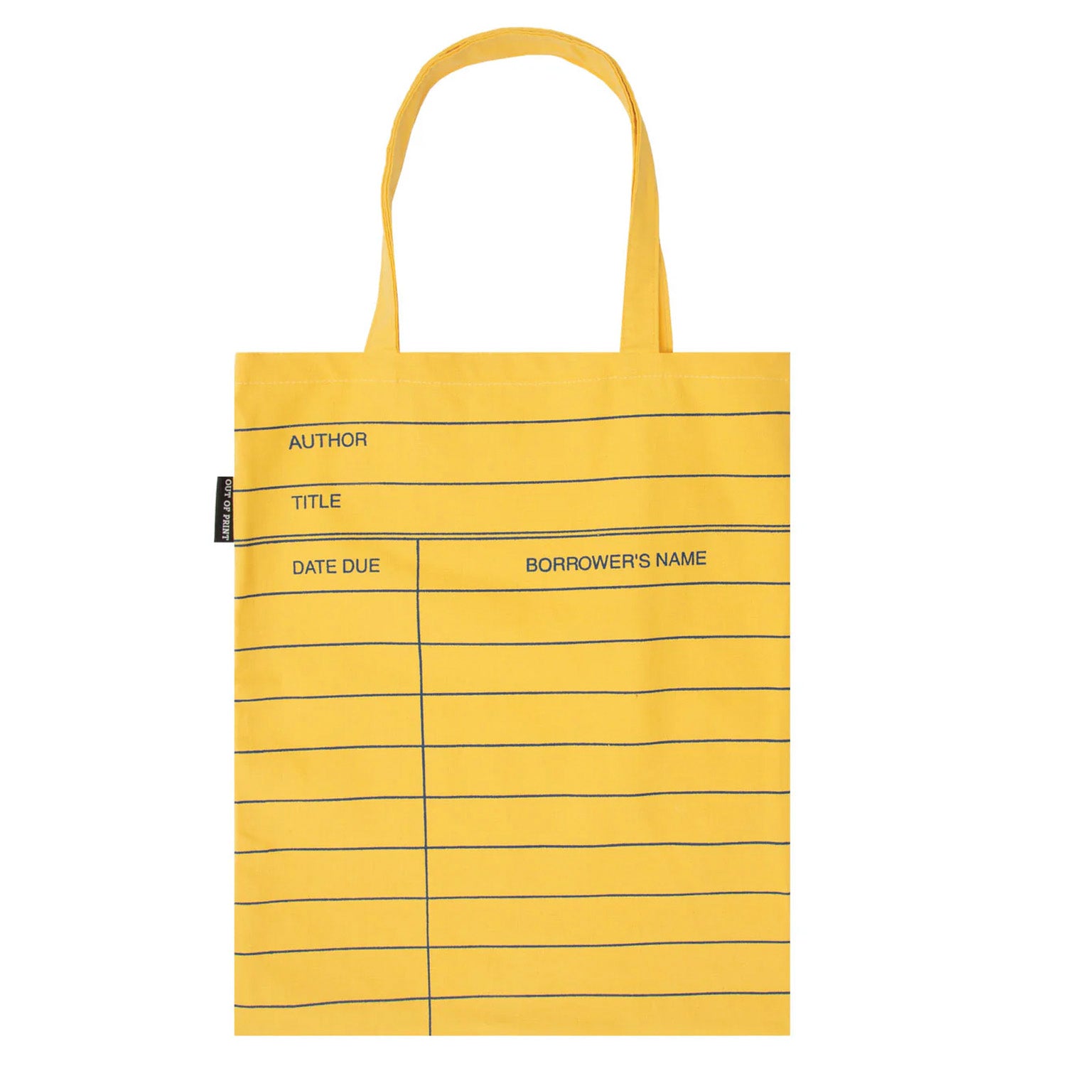 Library Card: Yellow Tote Bag