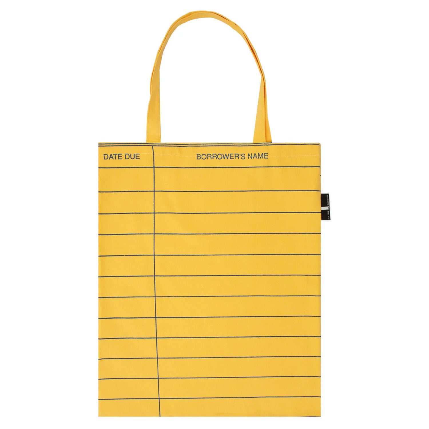 Library Card: Yellow Tote Bag