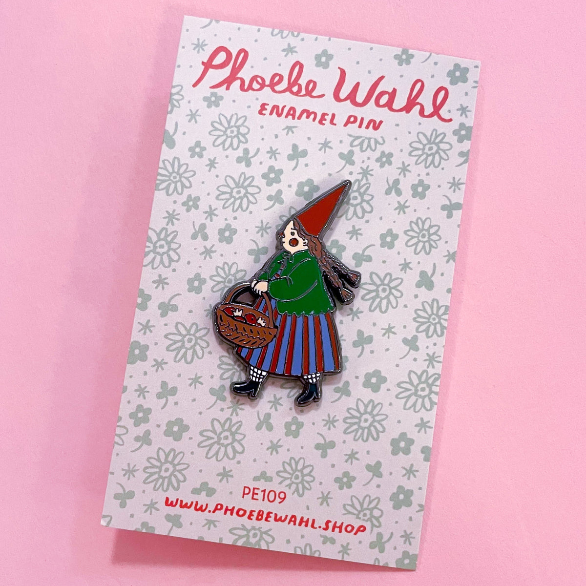 Little Witch Hazel Enamel Pin - by Phoebe Wahl