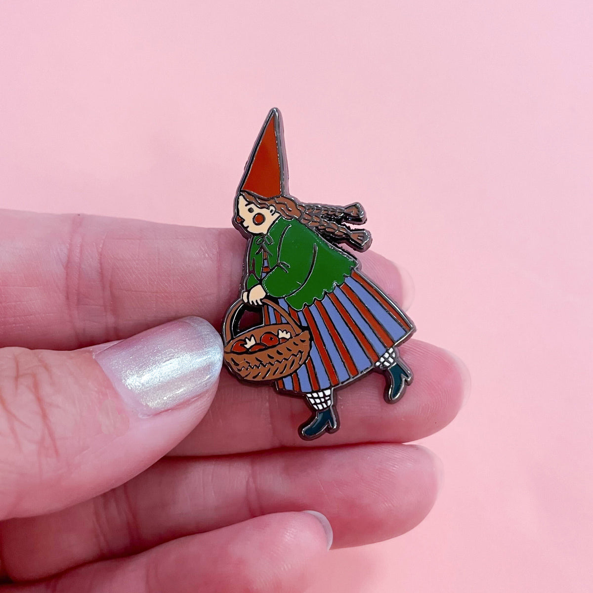 Little Witch Hazel Enamel Pin - by Phoebe Wahl