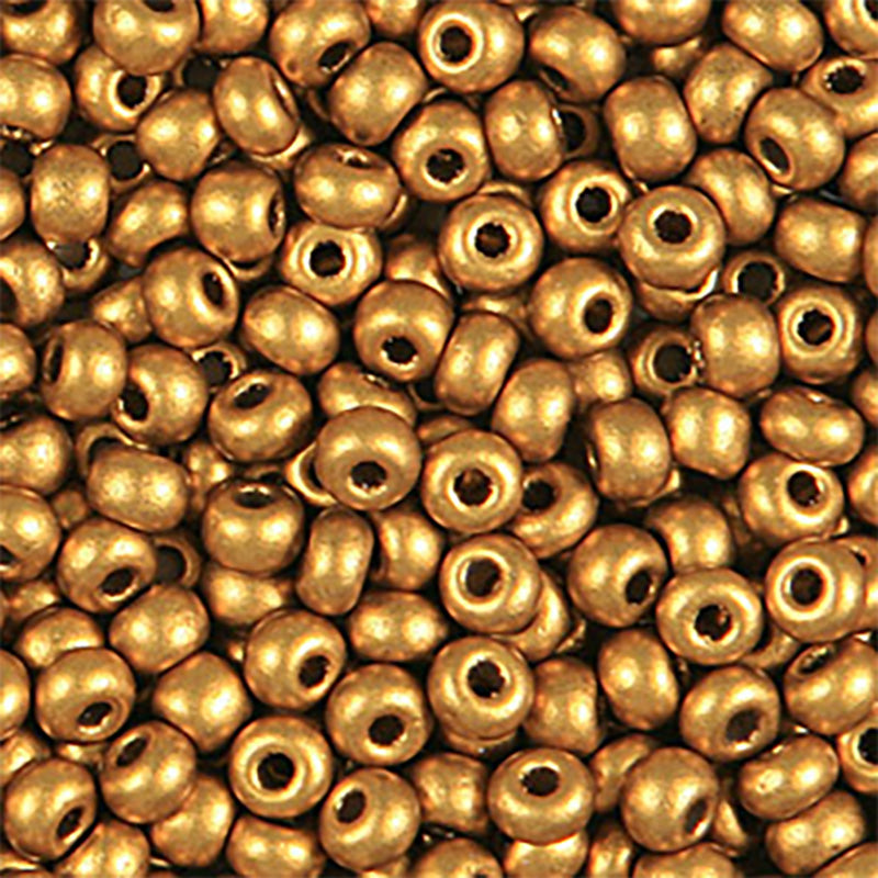 Metallic Dark Gold Seed Beads| Size 6/0