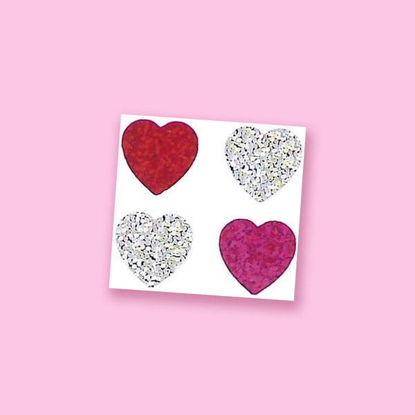 Mini Hearts Prismatic Stickers