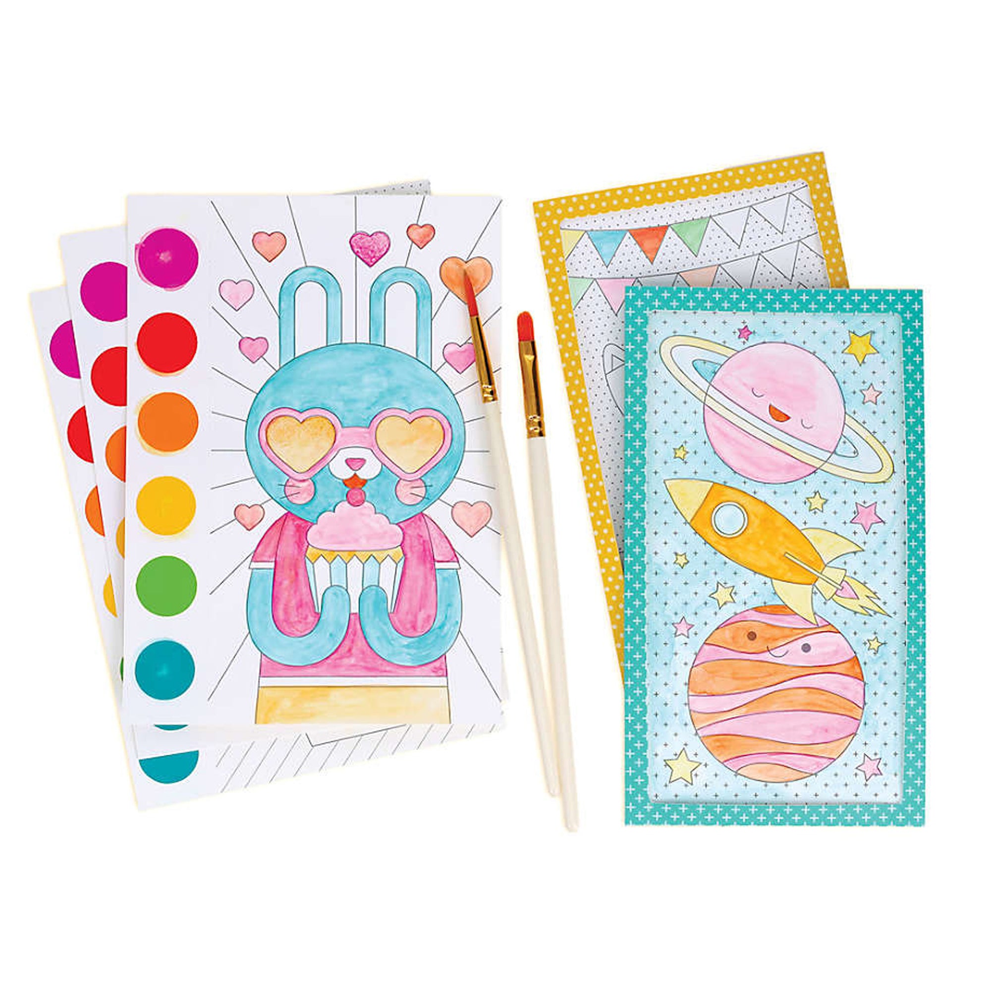 Painting Craft Kit for kids with templates and paintbrushes