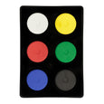 Mini Tempera Paint Puck - Set of 6 Basic Colours