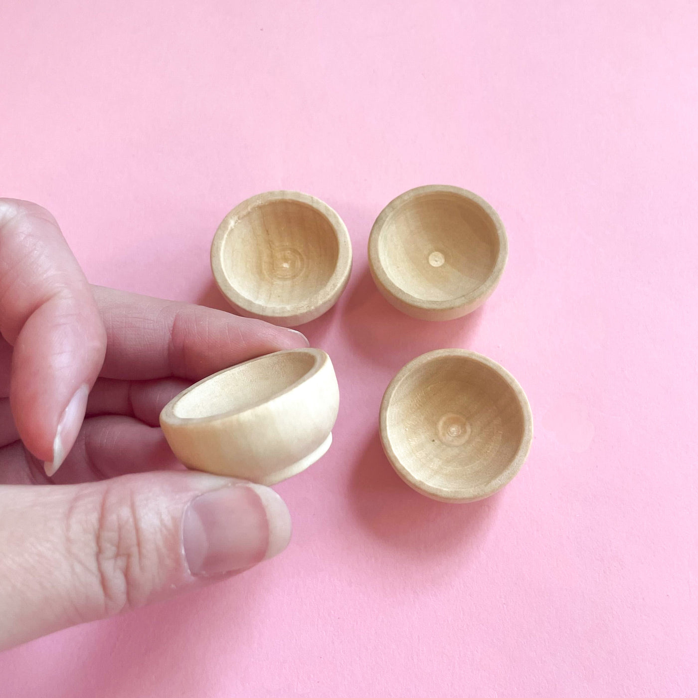 Miniature Wood Bowls with Routered Base