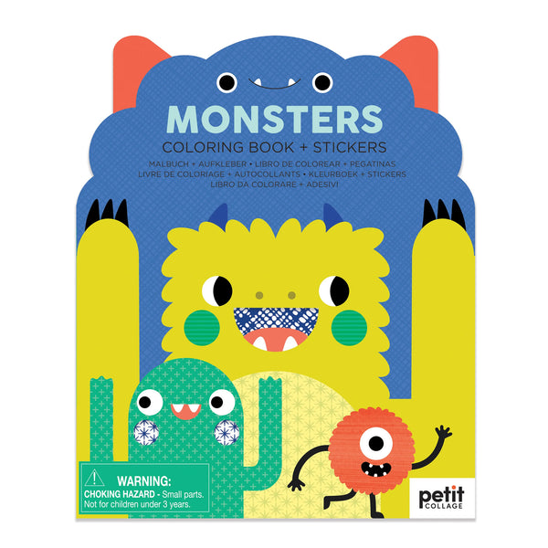 Monsters Coloring Book + Stickers by Petit Collage