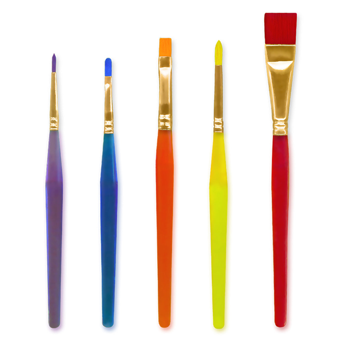 Multi-colored Artist Paint Brushes