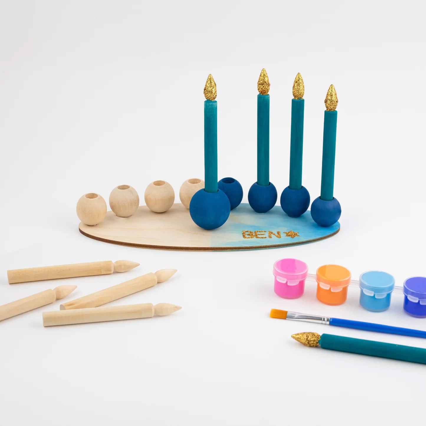 My DIY Menorah Hanukkah Craft Kit