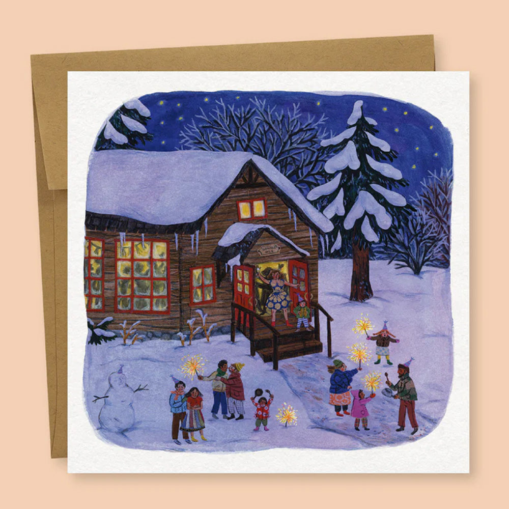 New Year At The Grange Greeting Card