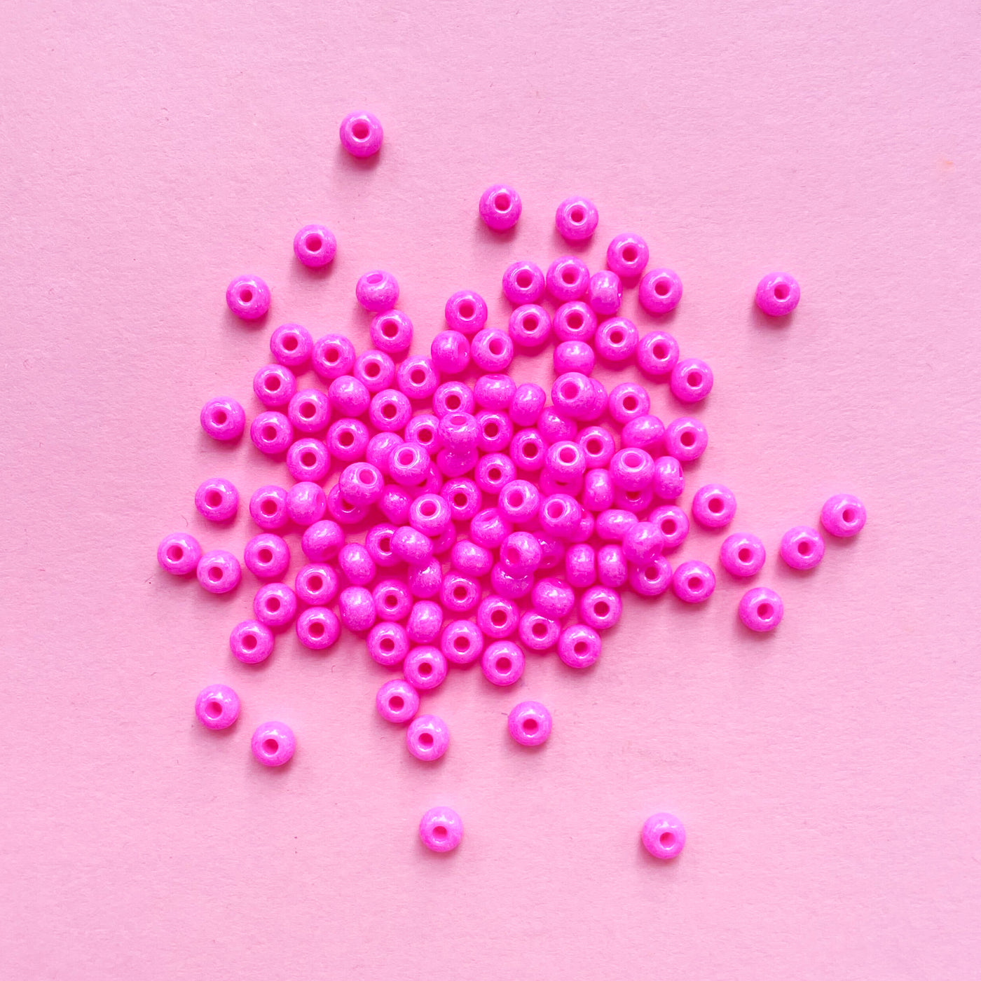 Opaque Hot pink Beads