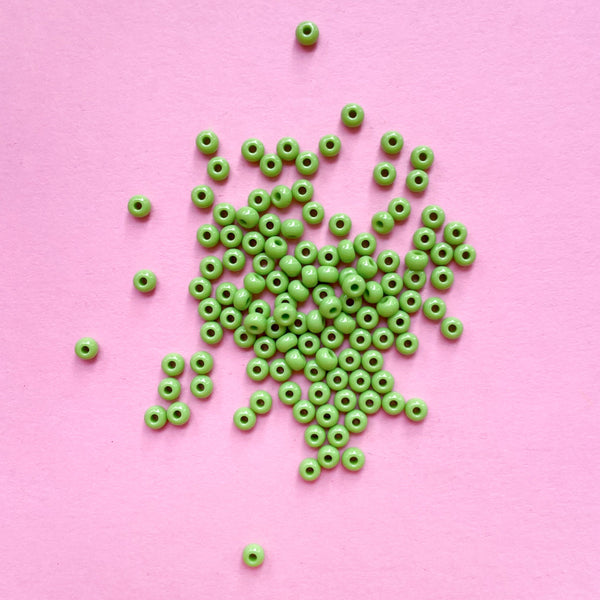 Opaque Olive Green Seed Beads