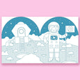 Outer Space Coloring Book + Stickers by Petit Collage