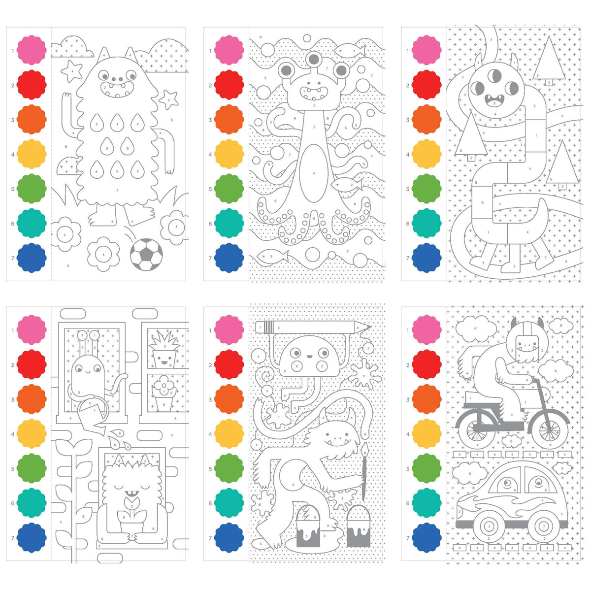 Paint by Numbers: Monsters