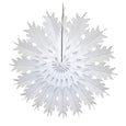 Paper Snowflake Fan Decoration - White, 19 inch