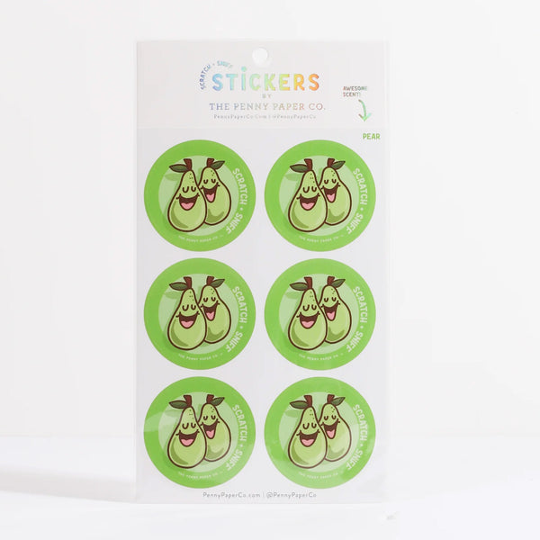 Pear, Scented Scratch and Sniff Stickers