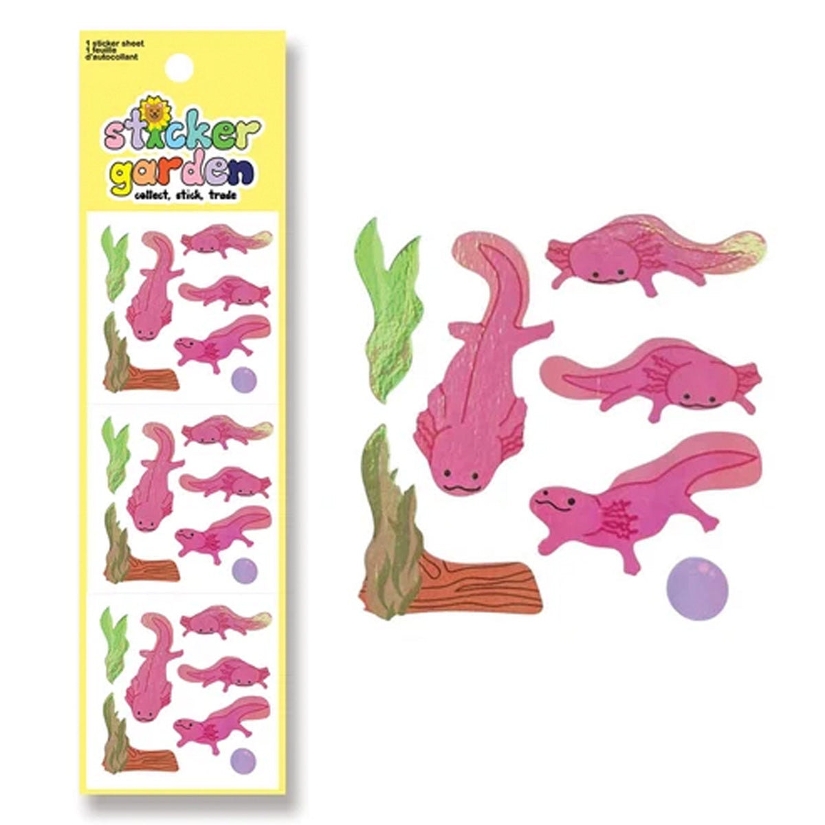 Pearl Axolotl Stickers