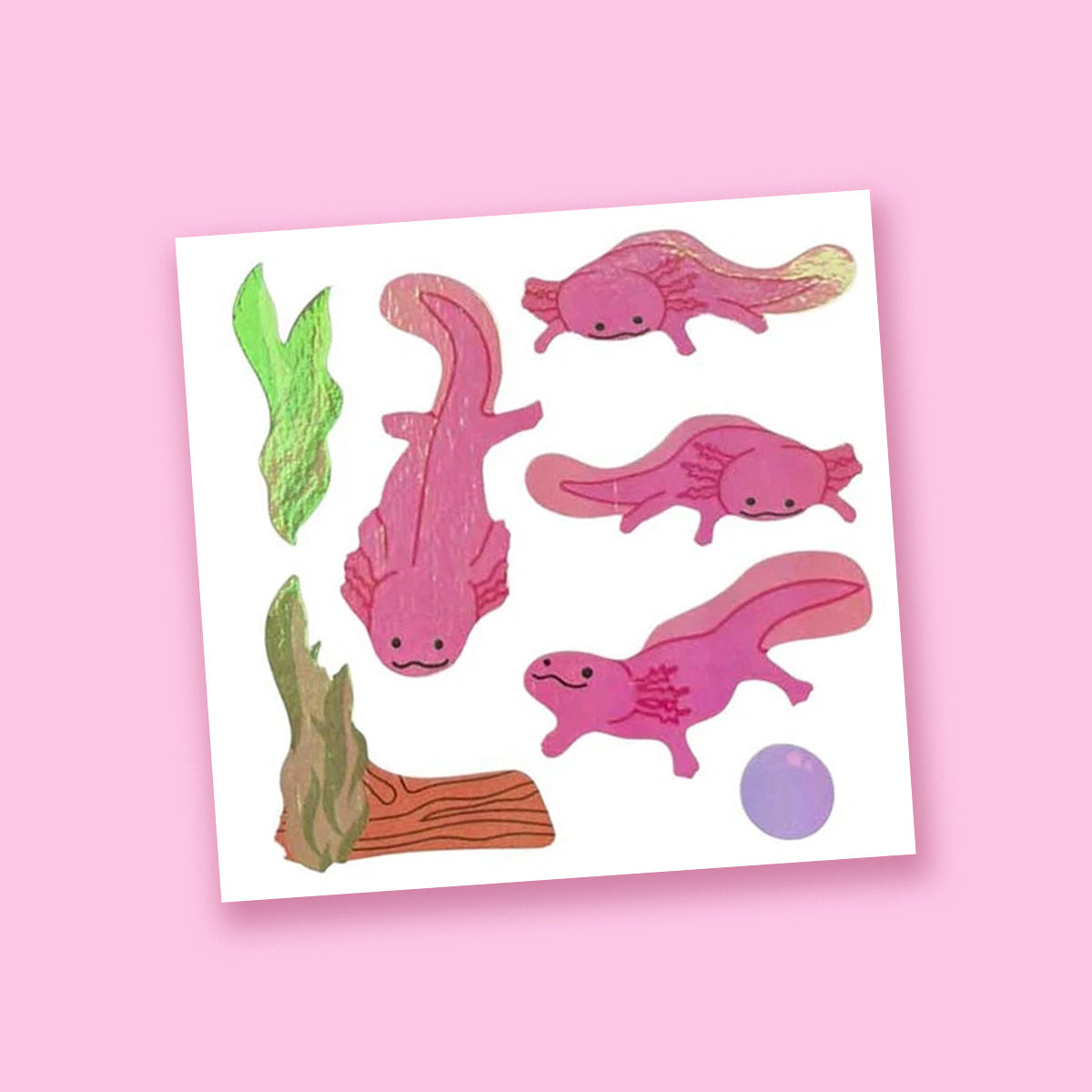 Pearl Axolotl Stickers