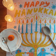 Happy Hanukkah Tea Towel by Phoebe Wahl